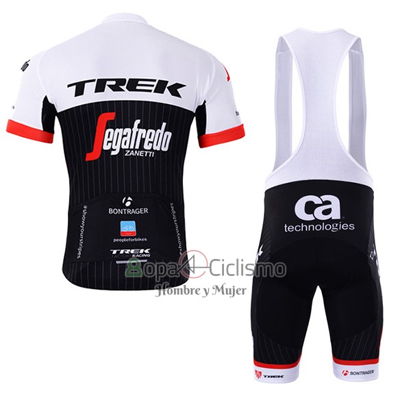 Trek Segafrojoo Ropa Ciclismo Culotte Corto 2017 Mangas Cortas Negro y Blanco